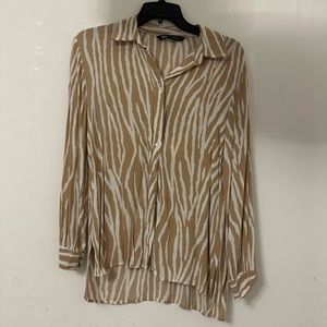 Zara animal print blouse